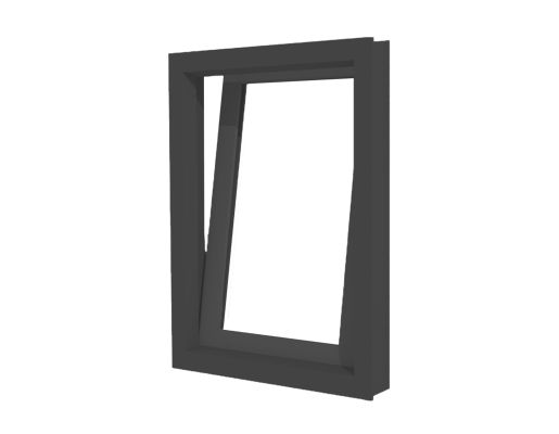 Kunststof raamkozijn, draai-kiep, Antraciet houtnerf, 1000mm